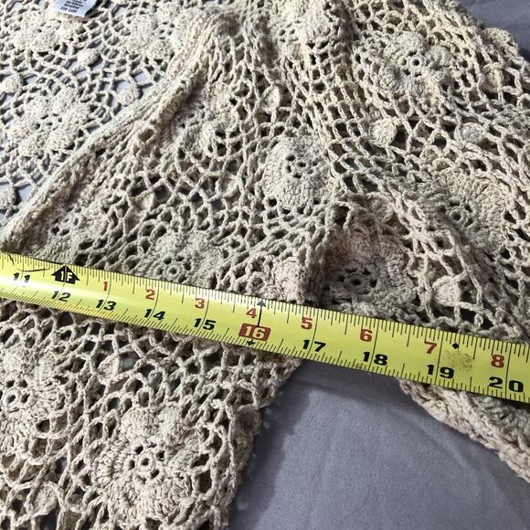 90s Vintage Crochet Top Size Medium Y2K Boho Beach Coastal Cowgirl Gilmore Girls - Picture 4 of 9